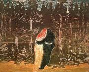 Edvard Munch Forest oil painting